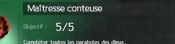 Guide du succès : Maître conteur (Le bout du chemin)