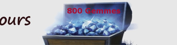 Un concours avec pour gains plus de 800 gemmes